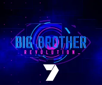 Big Brother Revolution logo on a blue background with Channel 7 symbol below.