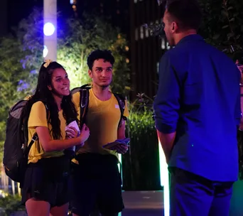 EXCLUSIVE: The Amazing Race contestants meet only for the first time at the start line