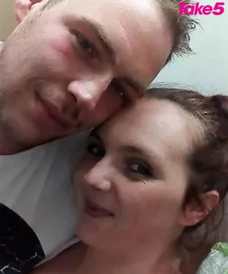 A couple smiling closely for a selfie, with "Take 5" magazine logo in the corner.