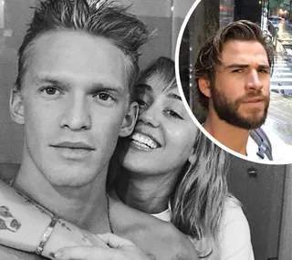 Two people posing closely, smiling in black and white; inset shows a man with a beard outdoors.