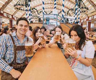 Inside the Oktoberfest tent Australian tourists can’t get enough of
