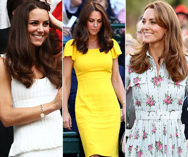 Summer dresses: white sleeveless pleated, yellow cap sleeve, floral print with short sleeves.