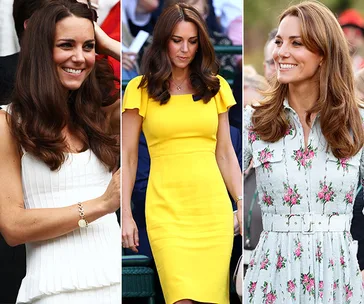 Summer dresses: white sleeveless pleated, yellow cap sleeve, floral print with short sleeves.
