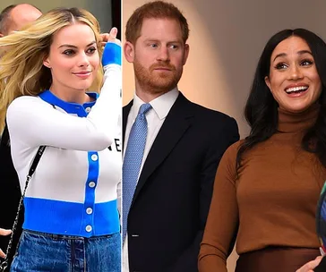 Alt: "Split image of a woman in blue cardigan and a couple in formal wear smiling."