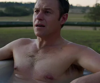 Man in a hot tub outdoors, looking concerned, from "Doctor Doctor" series scene.