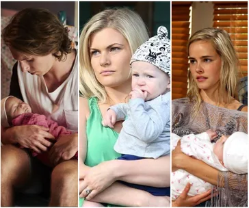 Three adults holding babies in various settings, showcasing nurturing moments in a domestic environment.