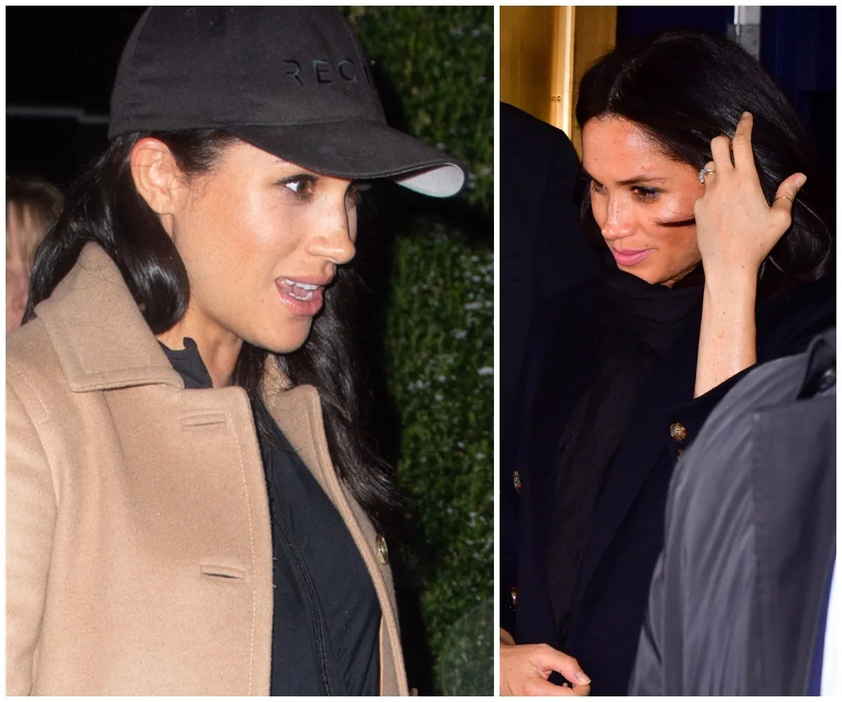 A woman in casual attire, wearing a black cap and beige coat, appears to be engaged in conversation.