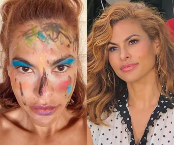 eva mendes lockdown makeup