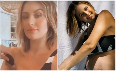 Heavily pregnant Jesinta Franklin takes the plunge (quite literally) in a stunning pregnancy photo-shoot
