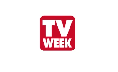 Red and white TV Week logo, featuring bold letters in a square design.