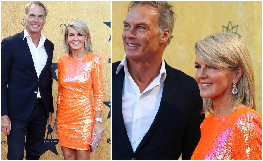 julie bishop orange dress
