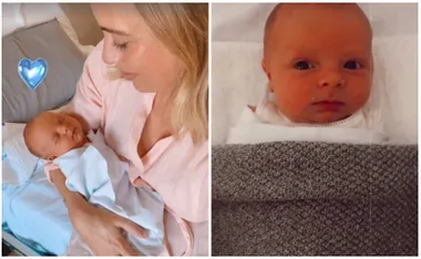 Sylvia Jeffreys and Peter Stefanovic share more gorgeous pics of their newborn son – and yes, he’s ridiculously cute