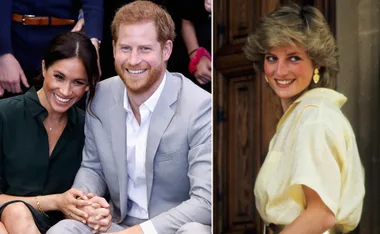 Couple smiling and holding hands, with a woman in a yellow shirt smiling on the right.