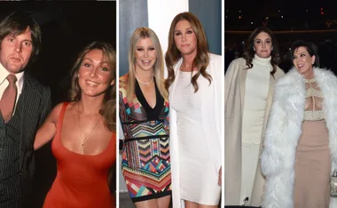 Images of Caitlyn Jenner with friends and family at different events.