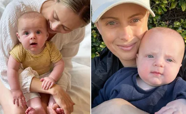 “After months apart.” Sylvia Jeffreys and her son Henry have reunited with a precious family member