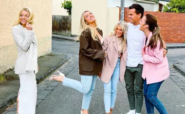 Bachie girls back together! Jimmy Nicholson and Holly Kingston reunite with their former co-stars