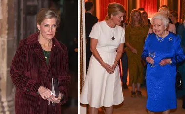 A close confidante indeed: Sophie of Wessex rushes to be by the Queen’s side