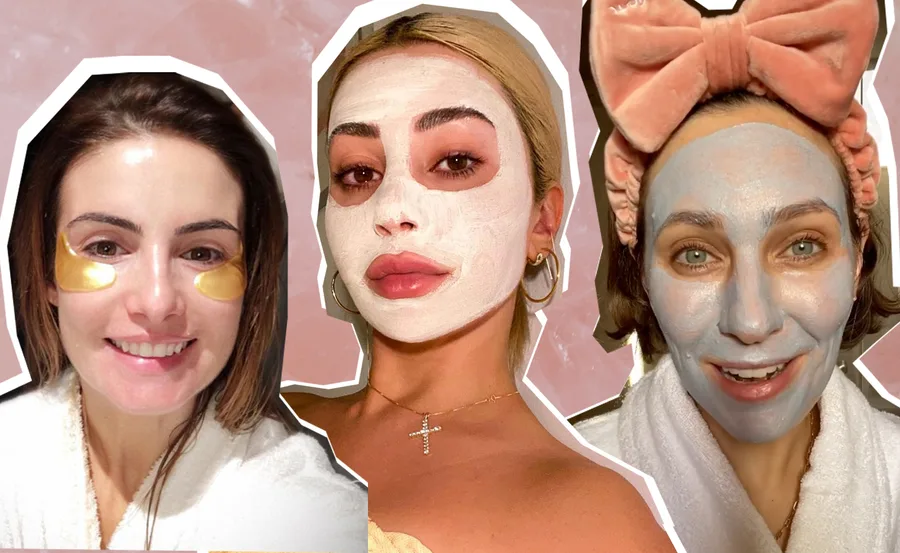 Three women with different face masks on, illustrating benefits of facials.