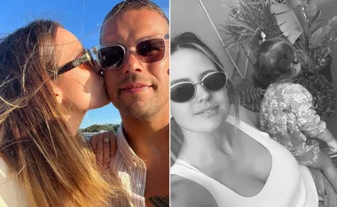 Jesinta Franklin and her daughter Tullulah are bursting with pride after Buddy scored his iconic 1000th goal