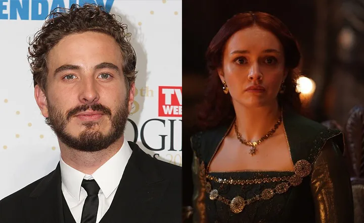 Ryan Corr at an event; Olivia Cooke as Alicent Hightower in "House of the Dragon," wearing a green dress.