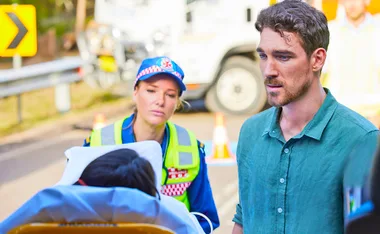 Home and Away: Xander and Jasmine stumble across a horrific car accident involving Logan