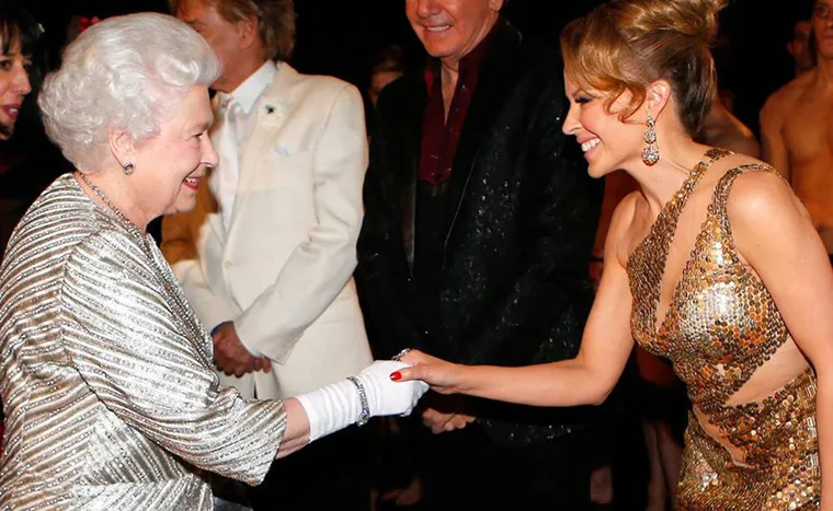 Queen Elizabeth and Angelina Jolie