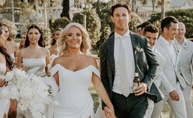 The Block’s Dylan and Jenny have finally said “I do” in a stunning Gold Coast wedding ceremony