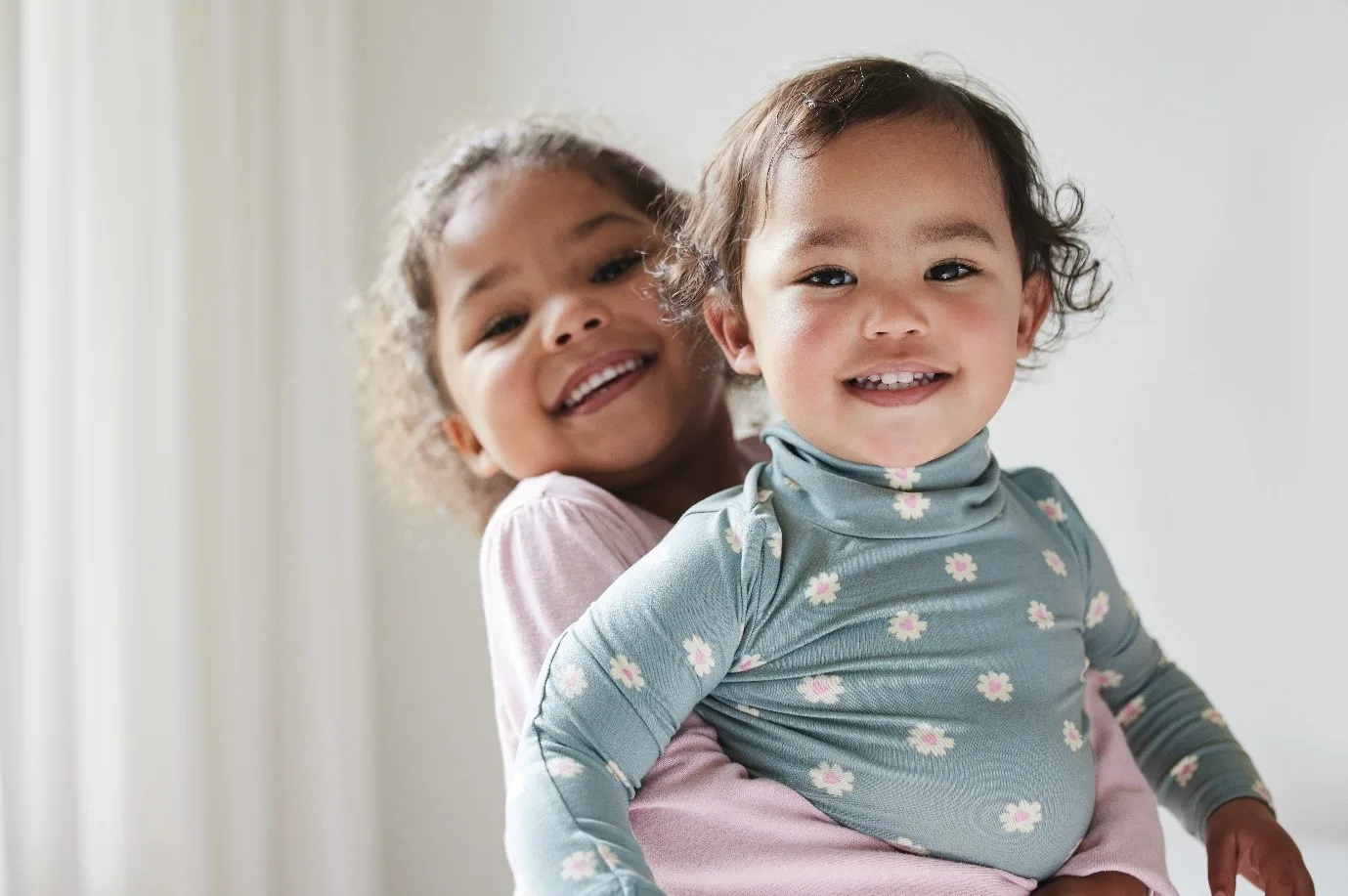 two cute little toddler girls