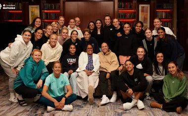 Australian sporting legend Cathy Freeman meets the Matildas ahead of the FIFA Women’s World Cup