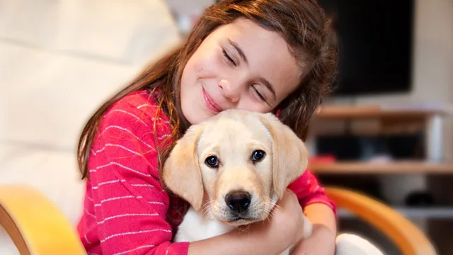 Healthier kids grow up with a pet dog