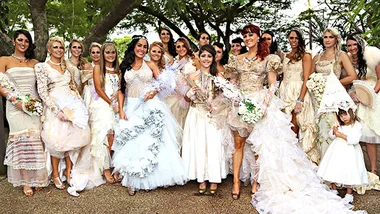 One bride, 21 wedding dresses!