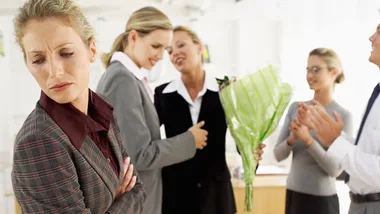 Woman jealous of colleague