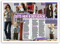Princess Mary walking with a child on a beach; magazine headline: "Princess Mary Gets Her Body Back."