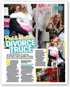 Paul and Heather's divorce article page with family photos and text about reconciliation.