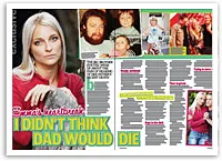 Emma's heartfelt story on coping with her father's death, featuring family photos and personal reflections.