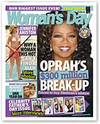 Cover of Woman's Day featuring Oprah Winfrey with the headline about a $300 million breakup.