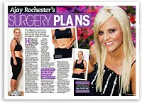 Ajay Rochester discusses surgery plans; features before/after images, and text detailing her weight loss journey.
