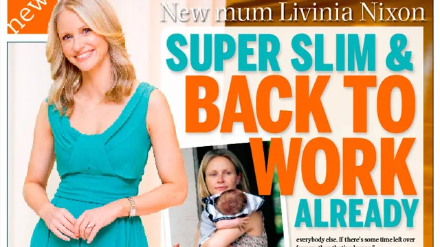 New mum Livinia Nixon, super slim and back at work!