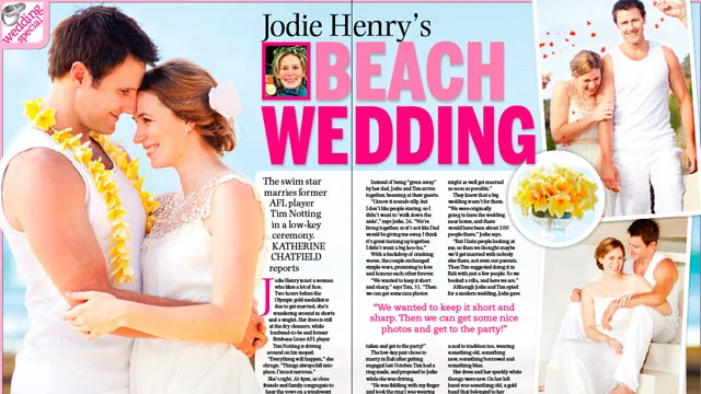 Jodie Henry's beach wedding