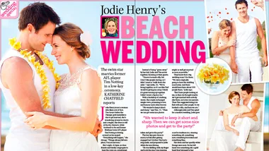 Jodie Henry's beach wedding