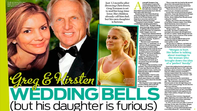 Greg Norman: I'm getting married again! But his daughter id furious