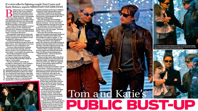 Tom Cruise and Katie Holmes' public bust-up