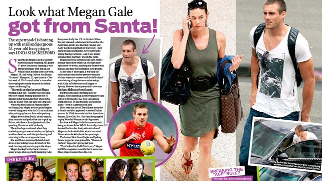 Megan Gale's footy toy boy!