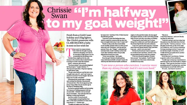 Chrissie Swan: " I'm half way to my goal weight!