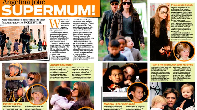 Angelina Jolie super mum