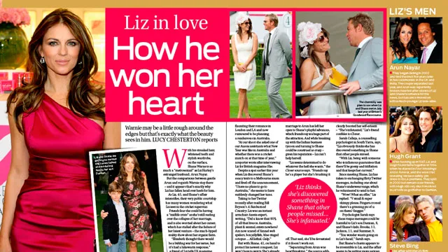 Liz Hurley in love: How Warnie won her heart