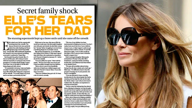 Elle Macpherson's tears for her dad