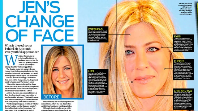 Jennifer Aniston's change of face