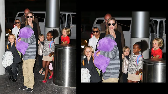 Angelina Jolie brings her brood to Sydney