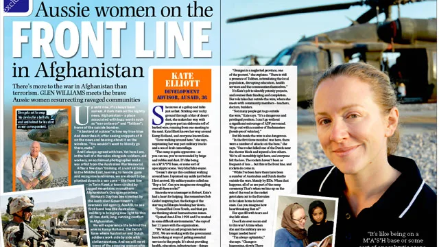 Aussie woman on the front line in Afghanistan